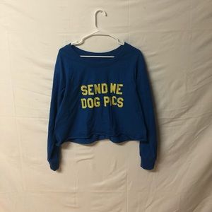Cropped Blue Crewneck